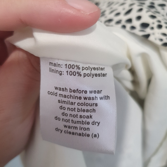 Atmos&Here black/off-white spot animal print dress size 14 - Picture 7 of 8